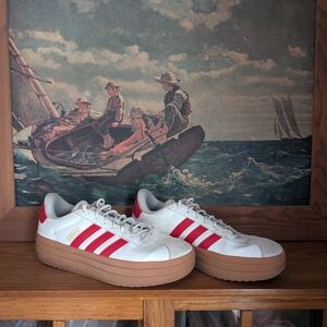 adidas White and Red Sneakers